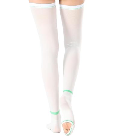 T.E.D. Anti-Embolism Compression Stockings - 15-20 mmHg Thigh High Support Socks for Men & Women - Post Surgery Relief for Swelling Varicose Veins Edema DVT - X-Large White - Buy Online on GoSupps.com