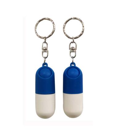 2 Pack Pill Case Keychain Portable Mini Pill Boxes Medicine Vitamin Holder case for Outdoor Travel Camping First Aid Pills Organizer