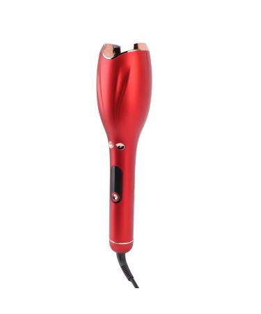 YOSOO Hair Curler Hair Iron LED Displays Fast Heating Automatic Curling Iron Wand Curlers for Medium Long Hair for Beginners Red 110 240V (US Plug)
