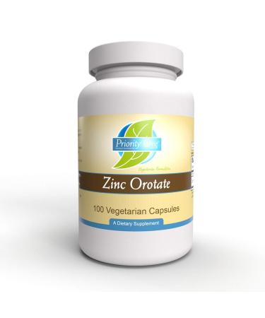 Priority One Vitamins Zinc Orotate 100 Vegetarian Capsules  Highly absorbable bioavailable Form of zinc  Support for a Healthy Immune System.*