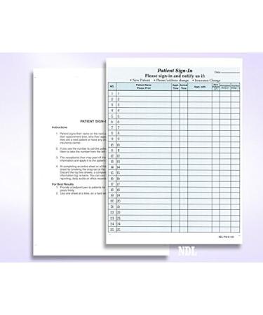 NextDayLabels - NCR Carbonless 3 Part Patient Sign in Label Forms HIPAA Approved and Compliant for Confidentiality in all Medical Offices. (Blue) - Buy Online on GoSupps.com