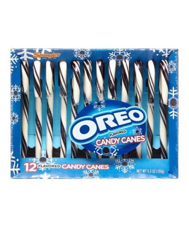 Spangler Oreo Flavored 12 Candy Canes - Cookies and Cream (Single Pack) 12 Count (Pack of 1)