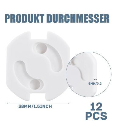 Child Safety Socket Covers - 12 Pack with Rotary Mechanism | Sockets Child Locking Fuse for Babies & Toddlers Protection - Buy Online on GoSupps.com