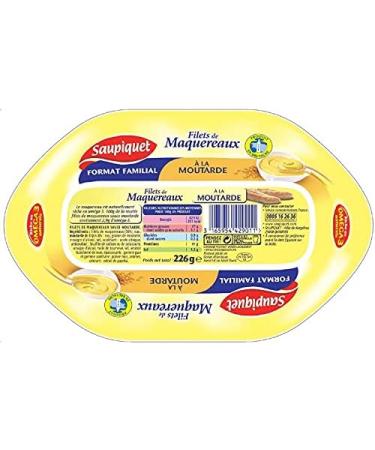 SAUPIQUET - Filets De Maquereaux Moutarde 226G - Lot De 4 - Offre Special - Buy Online on GoSupps.com