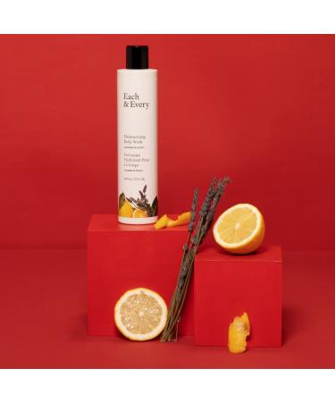 Each & Every Natural Moisturizing Body Wash | Lavender & Lemon | Vegan & Sustainably Sourced | 10 fl oz - Buy Online on GoSupps.com
