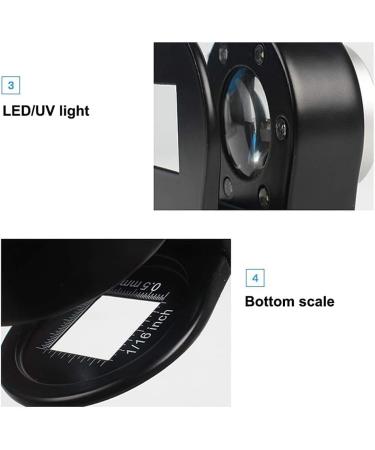 Magnifying Glasses LED Pocket Magnifying Glass 30X Sewing Magnifier Jewelers Loupe with Scale for Textiles Jewelry Antiques Stamps Observation Inspection - Buy Online on GoSupps.com
