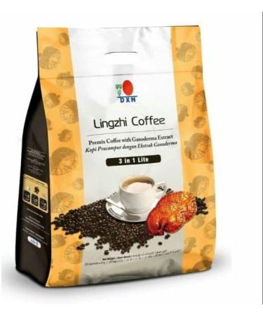 Alibooster DXN Coffee 3 in 1 LIGHT UNSUGARED - Quick and simple coffee - Ganoderma Reishi lingzhi - 20 bags x 21 grams - Buy Online on GoSupps.com