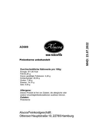 Buy Alucra Pine Nuts 1000g Natural Vegan Untreated - High Quality & Resealable Packaging for International Shipping - Buy Online on GoSupps.com