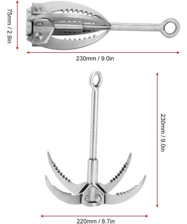 Fsskgx Stainless Steel Folding Grappling Hook - Ideal for Survival Training Camping & Hiking - Buy Online on GoSupps.com