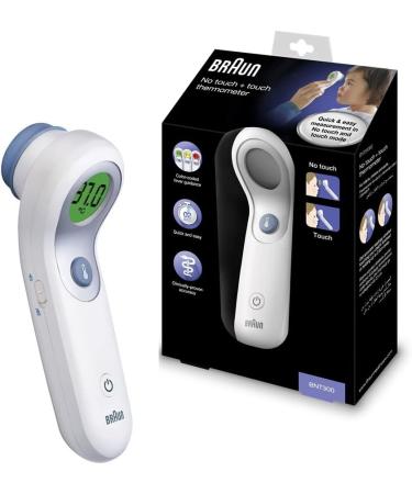 Braun No Touch + forehead thermometer BNT300 & Digital StickThermometer with Age Precision PRT2000 BNT300 + StickThermometer PRT2000 - Buy Online on GoSupps.com