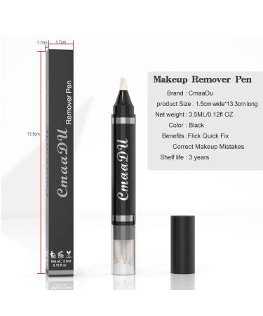Makeup Remover Pen with 3 Replacement Heads - Travel-Friendly Corrector Stick for Lipstick, Eyeliner, Mascara Smudges - Instant Touch Up for Eye Makeup - Buy Online on GoSupps.com