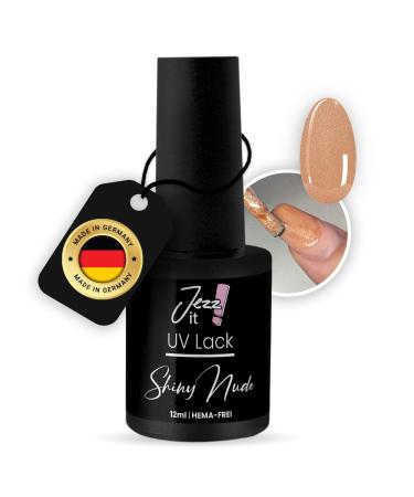 Jezz it! - Premium UV nail polish glossy nude for allergy sufferers - Long-lasting gel nail polish UV & LED compatible - Made in Germany