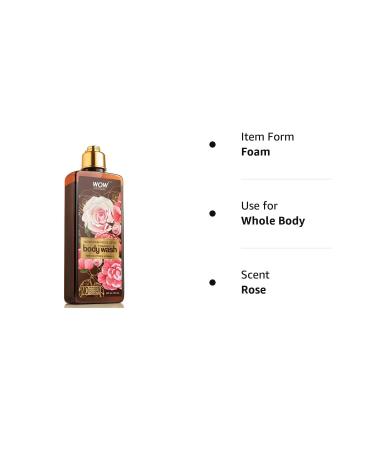Rose Otto Foaming Body Wash - Paraben-Free Sulfate-Free Silicone-Free 250mL - Luxurious Skin Care for All Skin Types - Buy Online on GoSupps.com