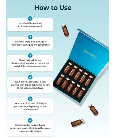 Dr. Lipo+ Fat Dissolving Injection 10ml x 10 Vials - Body Contouring Solution - Buy Online on GoSupps.com