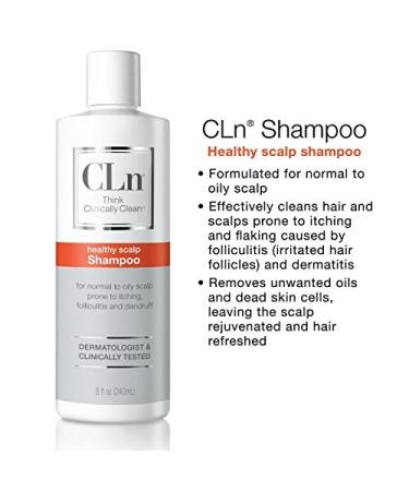 CLn Shampoo for Scalp Prone to Folliculitis, Dermatitis, Dandruff - 8 oz | Soothes Itchy, Flaky Scalp | Pack of 1 - Buy Online on GoSupps.com