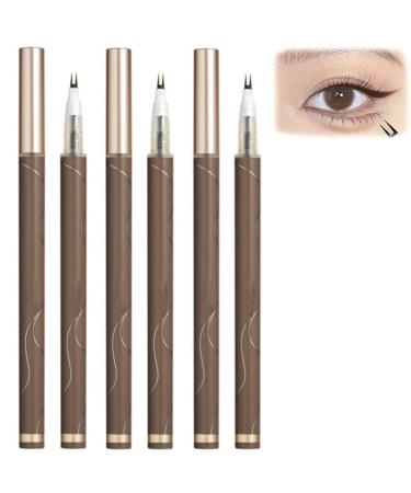 3PCS Double Tip Lower Lash Eyeliner Double Tip Lower Eyelash Pencil Waterproof Anti-Smudge Lashes Pencil Natural Lower Eyelashes Pen Super Slim Eye Liner (Dark Brown)