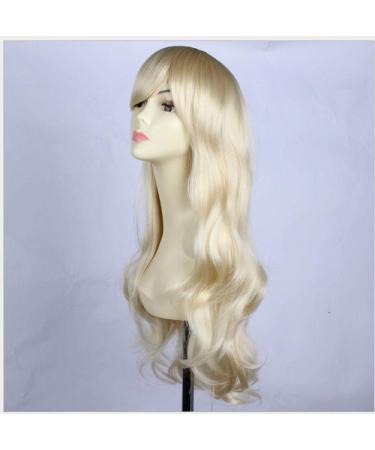 BGHJUE Yellow Long Curly Synthetic Wig - Blonde Front Wig for Women Natural Wave Halloween Costume Hair - Buy Online on GoSupps.com