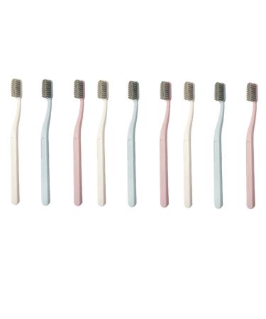 Minkissy 9 STK Nylon toothbrushes toothbrushes for oral care tools for gut cleaning bulk goods for women guest Brush brushes beemysafe dentist aman adult straw travel