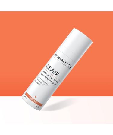 Dermaceutic C25 Cream - Antioxidant Day Cream with Vitamin C Vitamin E Vitamin B5 Vitamin E and Polyphenols - Protective face moisturizer for improved complexion and radiant skin - 30ml - Buy Online on GoSupps.com