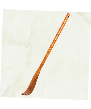 Fomiyes Wooden Back Massage Device & Shoe Helper - Portable Bamboo Back Scratcher 48x3.8cm Khaki - Buy Online on GoSupps.com
