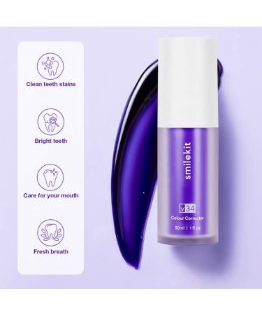 Hiullen Purple Teeth Whitening Toothpaste - 3 Pack | Effective Stain Removal for Whiter Teeth - Buy Online on GoSupps.com