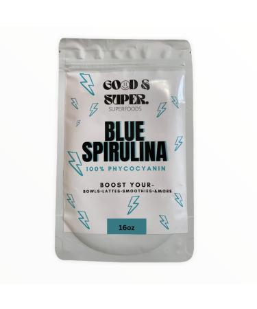Blue Spirulina Powder - Bulk 1 Pound Pack 100% Phycocyanin Pure Superfood from Blue Algae - for Natural Food Coloring Smoothies & Protein Drinks Vegan - Pure Water Extracted - Buy Online on GoSupps.com
