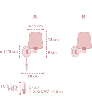 Dalber Children's Wall Lamp - Pink Cloud & Star Light for Kids' Rooms | E27 Model 82219S - Buy Online on GoSupps.com