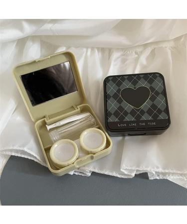 Miedeon Mini Contact Lens Container Set 4 Cute Brown Travel Cases with Mirror Essential Contact Lens Accessories - Buy Online on GoSupps.com