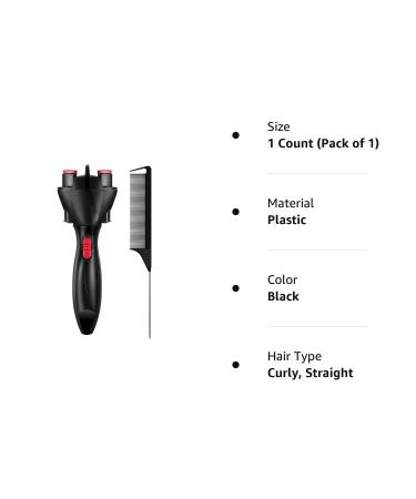 Automatic Hair Braider Electronic Hair Braid Maker Twister with Comb - Black - Buy Online on GoSupps.com