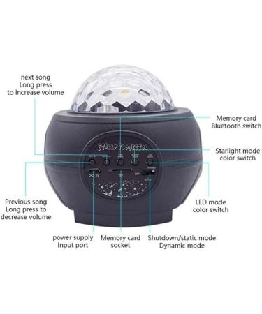 3-in-1 Star Lights Projector: LED Night Galaxy Light for Bedroom Decor - Bluetooth Music, USB, Color Changing - Perfect Sky Star Lite for Kids & Adults - Buy Online on GoSupps.com