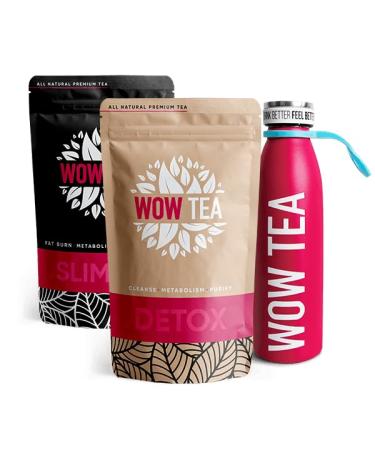WOW TEA WOW TEA: BioFit Active SlimFit Detox Tea & Thermos Box - Pink 150g