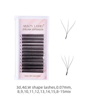 4D YY Eyelash Extensions - 2Y Shape Webart Prefabricated Compartment - Individual Extensions (0.07C 8-15mm Mixed) | 1 Pack - Buy Online on GoSupps.com