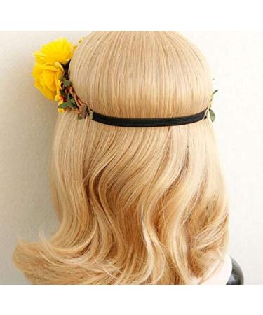 OdetoJoy Sunflower Headband - Vintage Floral Hair Accessories for Women & Brides | Wedding Flower Crown & Hair Vine - Buy Online on GoSupps.com