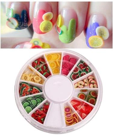 Fruit Slice Nail Art Tips Nail Art Decoration Cute Finger Nail Fresh Fruit Multi Usage Polymer Clay Fruit Rods Sticks1 Box 12 PatternUseful and Fashion - Buy Online on GoSupps.com