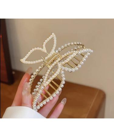 7 Pack Butterfly and Pearl Hair Clips Set for Women - Chic Hair Accessories for Thin, Thick, Curly Hair - Perfect Valentine's Day Gift for Mom, Wife, Daughter, Girlfriend - Buy Online on GoSupps.com