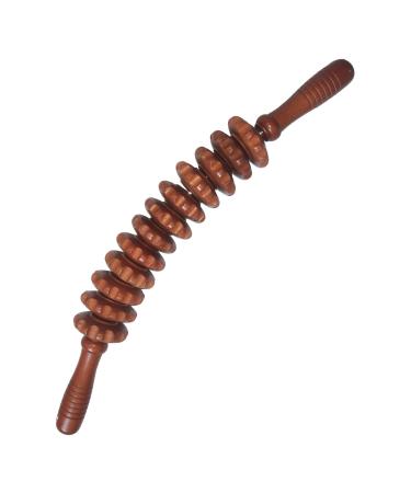 Alouweekuky fascia roll wood massage roller wood curved stylus fascia rod massage scooters for muscle relaxation gua-sha massage anti-cellulite