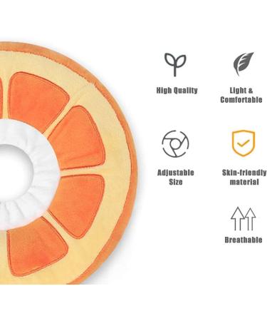 Crazy Bean Postoperative Protective Collar for Cats - Soft Adjustable & Comfortable Kitten Collar in Orange - Buy Online on GoSupps.com