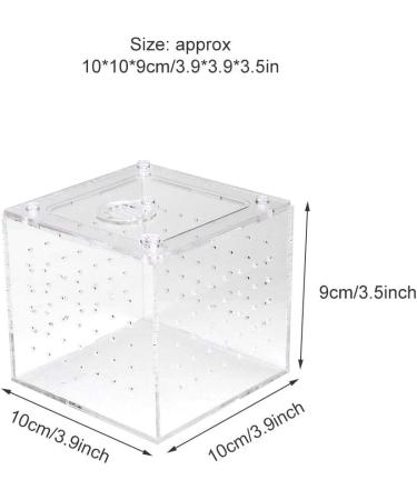 Reptile Breeding Box Reptile Terrarium Feeder Snakes Spider Lizard Feeding Acrylic Box Case Insects House for Lizard Chameleon Spider Frog Cricket Turtle Crab - Buy Online on GoSupps.com