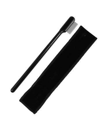 MERRYHAPY 1 Set Eyelash Comb Tea Bag Storage Mascara Eyelash Brush Eyelash Dual Comb Handle Lash Comb Lash Comb Brush Comb Metal Grooming Tool Black Woman Steel Needle Beauty Tools Modify