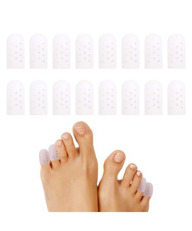 16 Pcs Little Toe Protectors for Men and Women Silicone Pinky Toe Sleeve Protectors Small Toe Covers Prevent Corns  Blisters  Broken Toe  Reduce Foot Pain