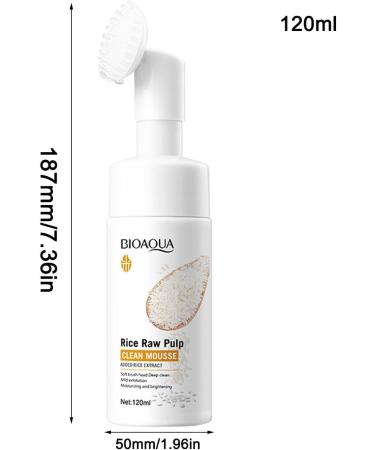 Rice Water Face Wash Cleanser for Oily Skin 120ML Rice Raw Pulp Deep Cleaning Hydrating Cleanser Oil Control Facial Cleanser for Women Men Skin Care - Buy Online on GoSupps.com