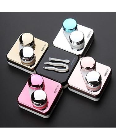 Mini Travel Contact Lens Case - Stylish Rose Gold Solution for Easy Lens Care - Buy Online on GoSupps.com