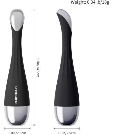 Eye Massager - 42 Ionic Heat & Vibration Tool for Dark Circles Puffiness & Essence Absorption - Black - Buy Online on GoSupps.com