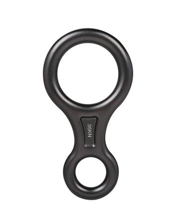 Ancllo 35kn Figure 8 descending rescue figure 8 abseiling transmission device Aviation Aluminum Tackelage Platted for climbing and abseiling - black - Buy Online on GoSupps.com