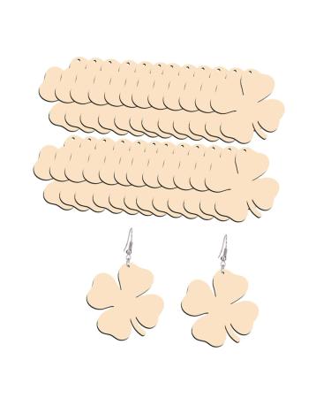 PartyKindom 50pcs Wooden Teardrop Earrings for Women Shape Ear Accessories Casual Fashion Jewelry Party Ear Decor