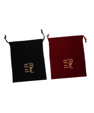 Baluue 2 Pcs Storage Bag Hair Dryer Storage Pouch Hairdryer Bag for Travel Hair Dryer Organizer Fabric 36.5X26.5X1CM Assorted Color