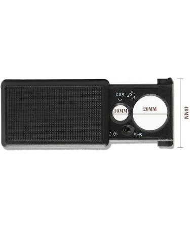 Portable Magnifying Glass 30X 60X Mini Handheld Reading Magnifier Small Portable Illuminated Magnifying Glass Jewelers Loupe with UV Black Light for Coin and Stamp Appraisal Counterfeit Detecti Good - Buy Online on GoSupps.com