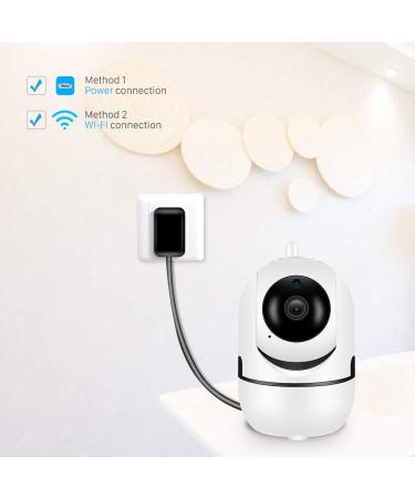 Smart Security Camera 360 for Home Pet Dog Cat Video Surveillance Night Vision Two Way Audio (Black-M1 1080P) (White-M1) - Buy Online on GoSupps.com