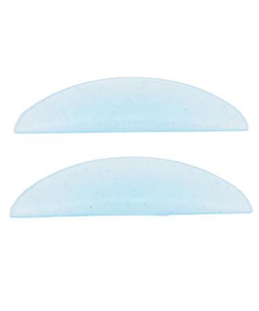 Sonew Reusable Silicone Eyelash Perming Pads Soft Lash Pads Easy to Use Curling Rods Glitter Blue Reusable with Storage Box Lash Rods for Home and Salon (M)