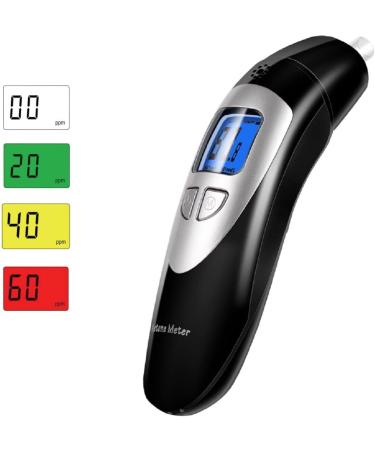 Ketone Breath Meter Professional Digital Ketone Breath Analyzer Testing for Ketosis with 10 Mouthpieces(Black) - Buy Online on GoSupps.com